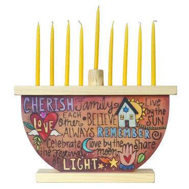 Kindle the Light Wooden Menorah